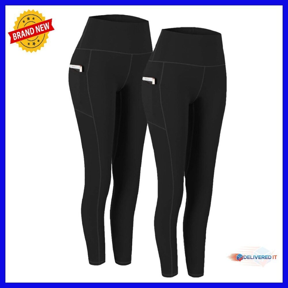 High Waist Yoga Pants with Pockets Tummy Control Workout Leggings